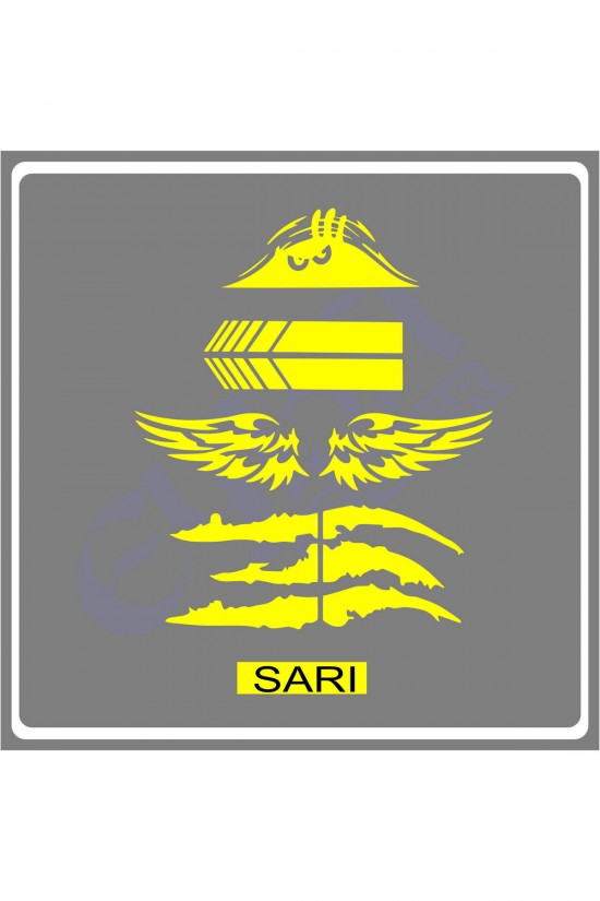 Oto Sticker Mega 4lü Paket Dikiz Kanat Pençe Bagaj Sticker