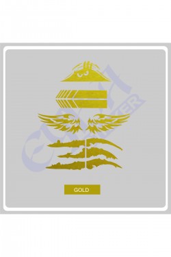 Oto Sticker Mega 4lü Paket Dikiz Kanat Pençe Bagaj Sticker