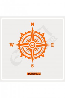 Pusula Sticker 60X60 cm 1 Adet Oto Sticker - Kamp Karavan Sticker