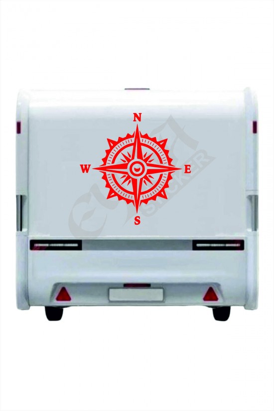 Pusula Sticker 60X60 cm 1 Adet Oto Sticker - Kamp Karavan Sticker