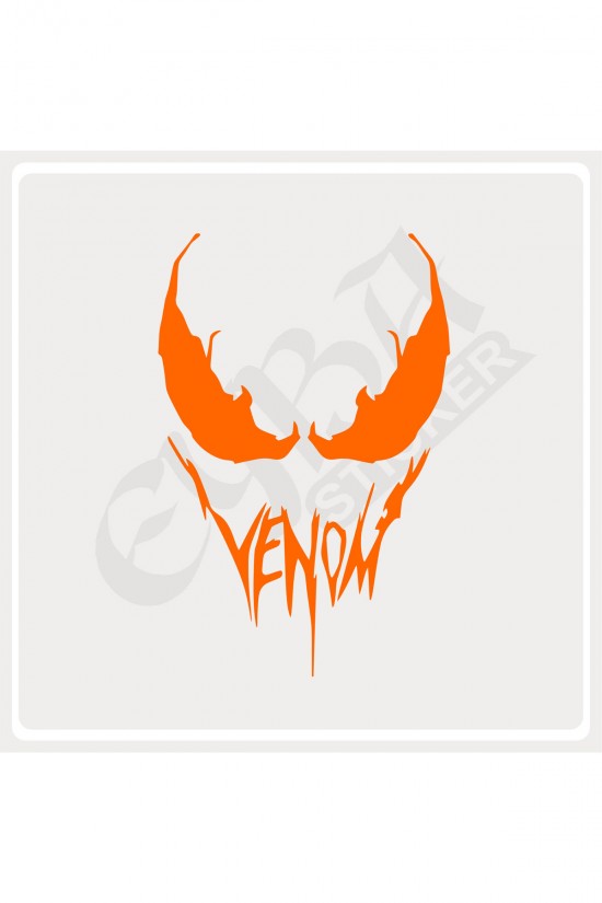 Venom  Araba, Motorsiklet, Kask, Laptop,cam Sticker 16x12 Cm VENOM YAZILI