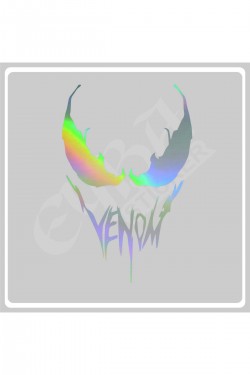 Venom  Araba, Motorsiklet, Kask, Laptop,cam Sticker 16x12 Cm VENOM YAZILI
