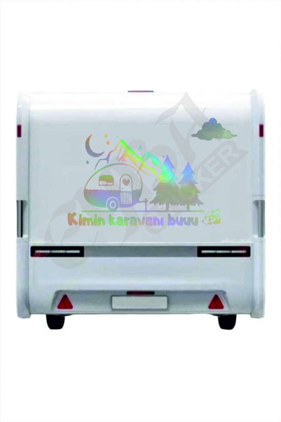 Kimin Karavanı Buuu :) Karavan Kamp Sticker 100x60 cm Kimin Karavanı Buuu :) Karavan Kamp Sticker 100x60 cm