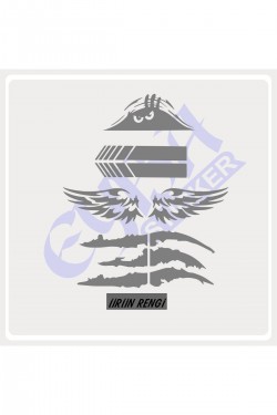 Oto Sticker Mega 4lü Paket Dikiz Kanat Pençe Bagaj Sticker