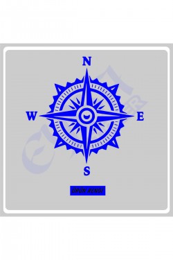 Pusula Sticker 60X60 cm 1 Adet Oto Sticker - Kamp Karavan Sticker