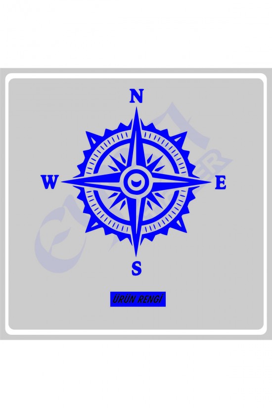 Pusula Sticker 60X60 cm 1 Adet Oto Sticker - Kamp Karavan Sticker