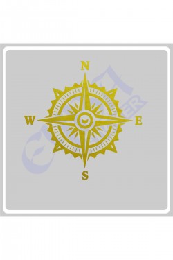 Pusula Sticker 60X60 cm 1 Adet Oto Sticker - Kamp Karavan Sticker
