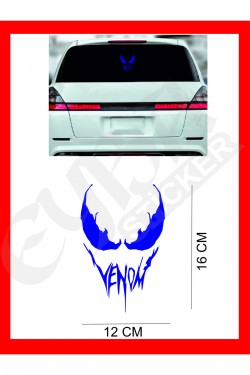 Venom  Araba, Motorsiklet, Kask, Laptop,cam Sticker 16x12 Cm VENOM YAZILI