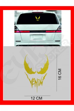 Venom  Araba, Motorsiklet, Kask, Laptop,cam Sticker 16x12 Cm VENOM YAZILI