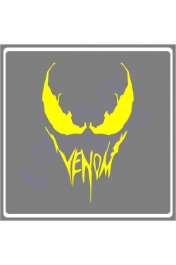Venom  Araba, Motorsiklet, Kask, Laptop,cam Sticker 16x12 Cm VENOM YAZILI