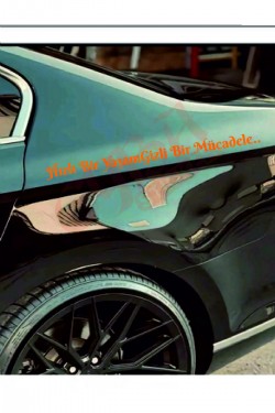 Hızlı Bir Yaşam Gizli Bir Mücadele 60x6 Cm Araç Yazı Sticker Traktör Kamyon Araba