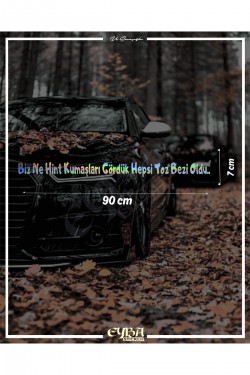 Biz Ne Hint Kumaşları Gördük Hepsi Toz Bezi Oldu. HOLOGRAM Araba Yazısı STİCKER