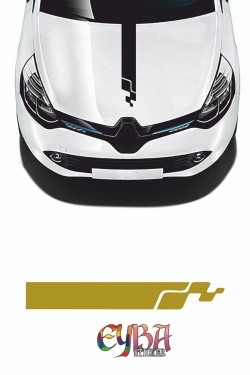 Rs Kaput Şerit Sticker - Oto Sticker - Araba Sticker - 60x14cm