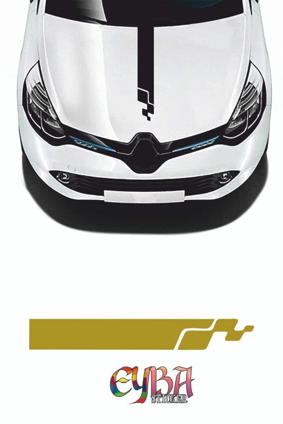 Rs Kaput Şerit Sticker - Oto Sticker - Araba Sticker - 60x14cm Rs Kaput Şerit Sticker - Oto Sticker - Araba Sticker - 60x14cm