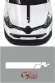 Renault Clio Rs Kaput Şerit Sticker - Oto Sticker - Araba Sticker - 60x14cm