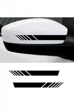 Yan Ayna Oto Şerit Sticker 2 Adet 15 X 2 Cm