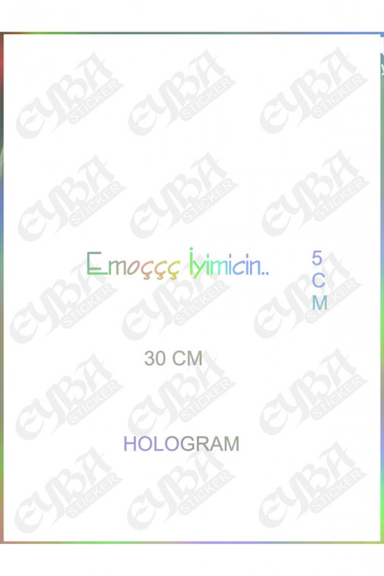 - 30x5 cm boyutlarındaki bu yapıştırma sticker, kolayca uygulanabilir ve ARAÇ yüzeylerinizde şık bir görünüm sağlar.; - "EMOÇ İyimicin" yazısı - Türkiye menşeli bu ürün, yerel malzemeler kullanılarak üretilmiş olup kalite standartlarına uygunluğ
