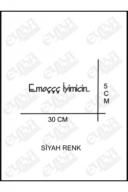 Emoççç İyimicin STİCKER 30X5 YAPIŞTIRMA EMOÇ YAZISI