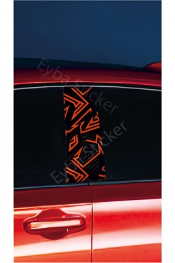 Araç Kapı Direk Kaplama Folyosu Desenli DRK5 (Sağ Sol Takım) (2 Adet) - 22x50 Cm