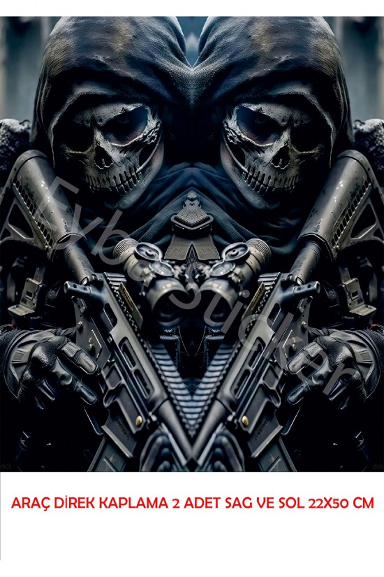 - Araç kapı direklerinize şık ve modern bir görünüm kazandırmak için tasarlanmış savaşçı kurukafa desenli kaplama folyosu.; - Sağ ve sol takım olarak sunulan bu folyo seti, aracınızın kapı direklerinin her iki tarafına kolayca uygulanabilir.; - Her bir fo