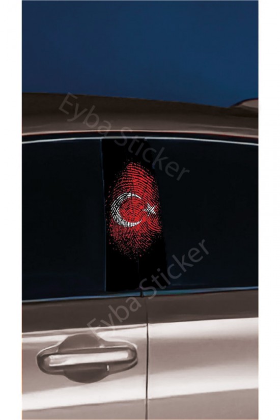 Araç Kapı Direk Kaplama Folyosu Desenli DRK22 (Sağ Sol Takım) (2 Adet) - 22x50 Cm