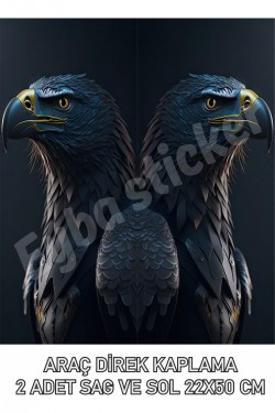 kişiye özel değiştirilebilir Araç Kapı Direk Kaplama Folyosu (Sağ Sol Takım) (2 Adet) - 22x50 Cm