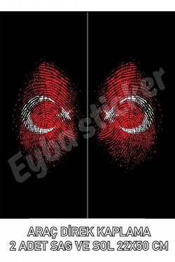 Araç Kapı Direk Kaplama Folyosu Desenli DRK22 (Sağ Sol Takım) (2 Adet) - 22x50 Cm