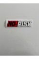 NO Risk sticker renkli baskı baskes 1 adet 20x5 cm
