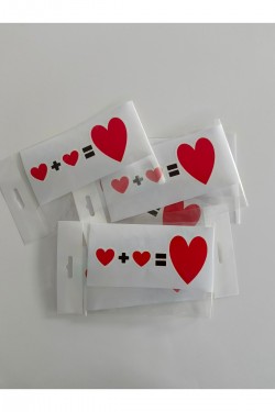 kalpli sticker renkli baskı baskes 1 adet 15x7 cm