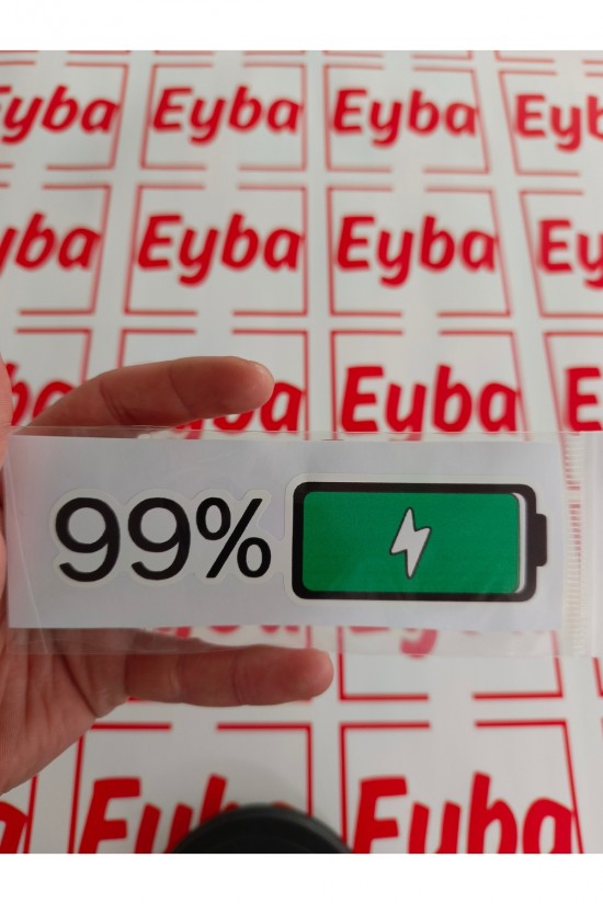 %99 sticker renkli baskı baskes 1 adet 14x4 cm