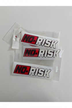 NO Risk sticker renkli baskı baskes 1 adet 20x5 cm