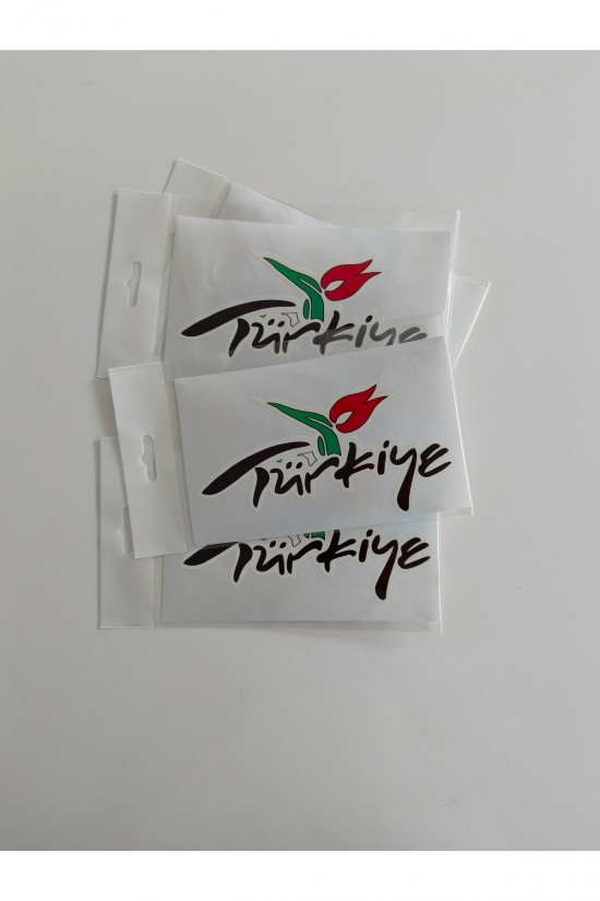 Türkiye sticker renkli baskı baskes 1 adet 17x9 cm