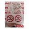 Sigara İçilmez sticker renkli baskı baskes 2 adet 7x7 cm
