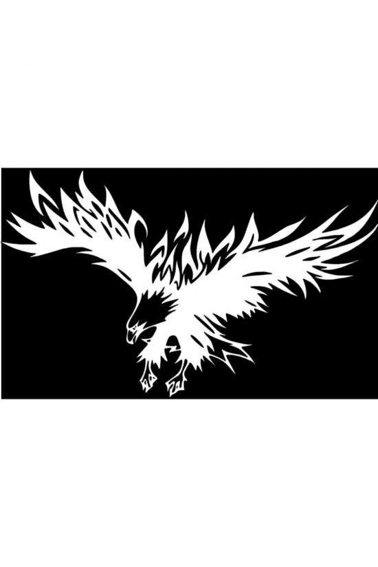Kartal Kaput Sticker - 50x80 Cm Oto, Araba, Etiket, Aksesuar, Tuning, Modifiye, Arma