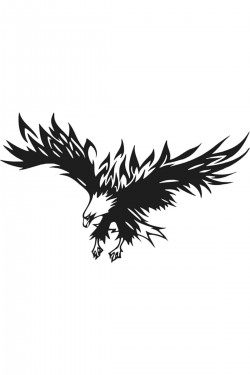 Kartal Kaput Sticker - 50x80 Cm Oto, Araba, Etiket, Aksesuar, Tuning, Modifiye, Arma
