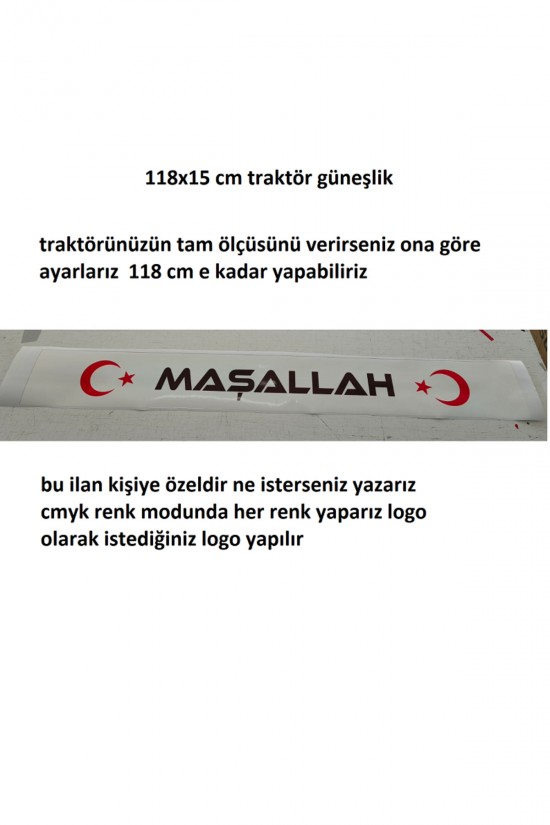Renkli Baskı Baskes Traktör Güneşlik Özel Yazı Ve Logolu Case Tümosan Massey Erkunt