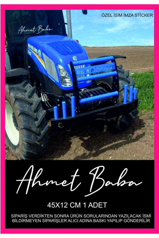 Isim Imza 45x12 Cm 1 Adet Beyaz Araba Sticker