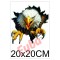 kartal araba karavan renkli baskı baskes Sticker 20x20 Cm bsks26