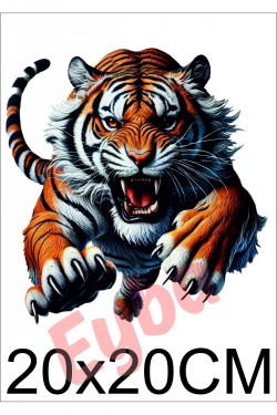 kaplan araba karavan renkli baskı baskes Sticker 20x20 Cm bsks25