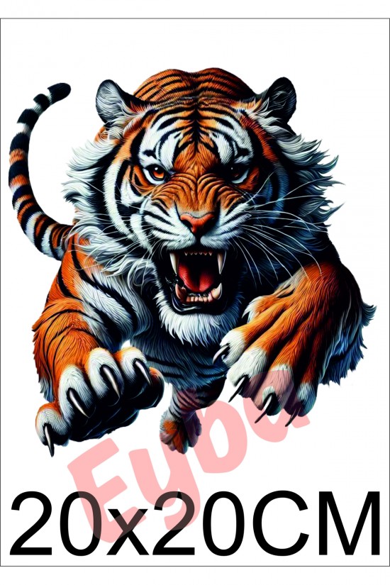 kaplan araba karavan renkli baskı baskes Sticker 20x20 Cm bsks25