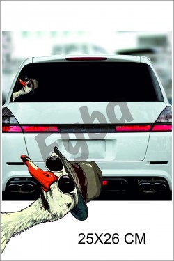 Dedektif ördek Renkli baskes Sticker 26x25 Cm bsks21