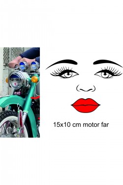 motor komik göz dudak sticker 15x10cm 1 adet