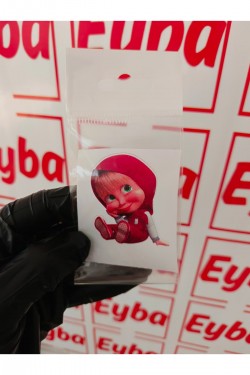 Maşa 5 cm mini boy renkli baskı sticker
