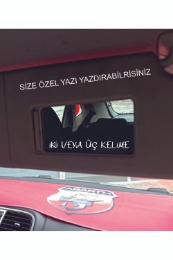 Özel yazı isim Güneşlik Ayna Yazısı Araba-Motosiklet Cam Etiket Sticker