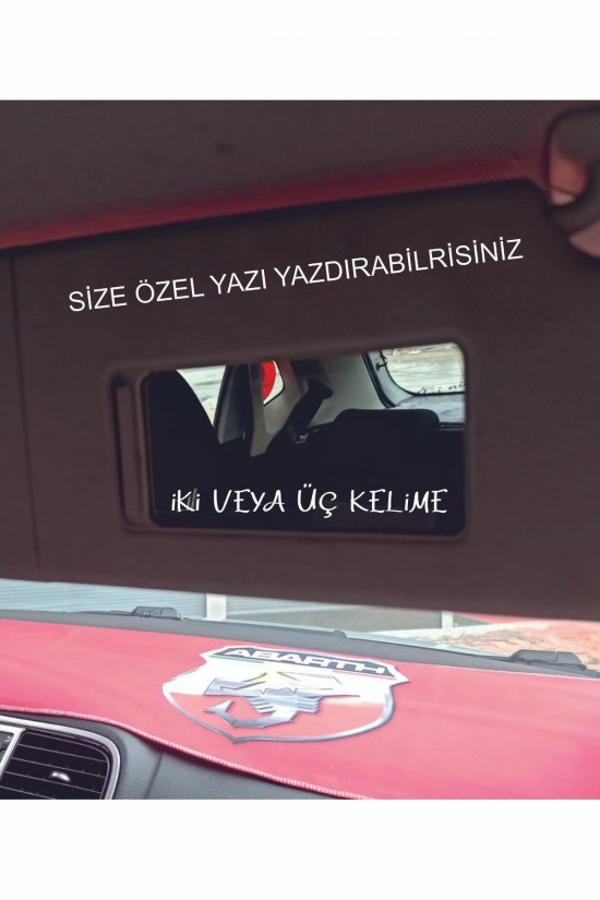 Özel yazı isim Güneşlik Ayna Yazısı Araba-Motosiklet Cam Etiket Sticker