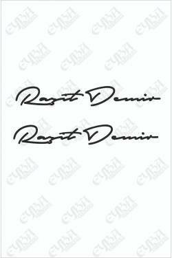 Size Özel Isim Imzası 2 Adet Ad Soyad Imza Etiket 19x3cm- Mesaj Atınız