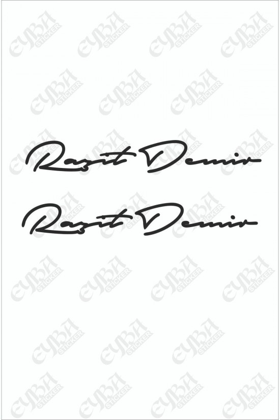 Size Özel Isim Imzası 2 Adet Ad Soyad Imza Etiket 19x3cm- Mesaj Atınız