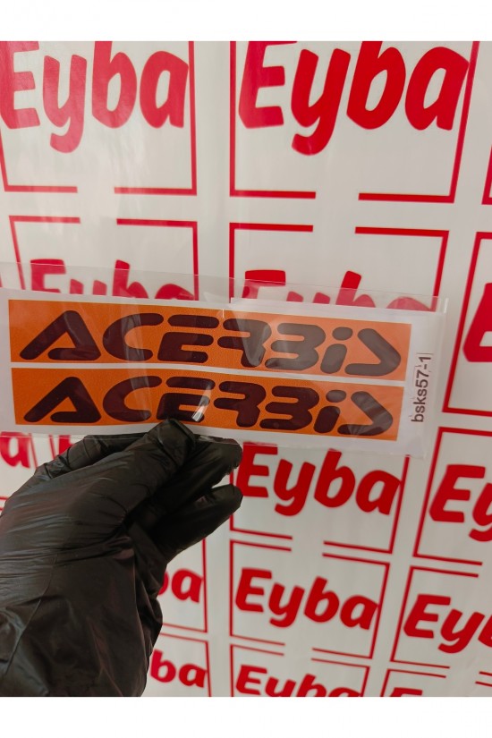 Acerbis 19x6 cm baskes 1 adet renkli baskı sticker, bisiklet, karavan,otomobil,çocuk odası
