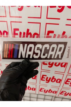 Nascar 19x5,5 cm 1 adet baskes renkli baskı sticker, bisiklet, karavan,otomobil,çocuk odası