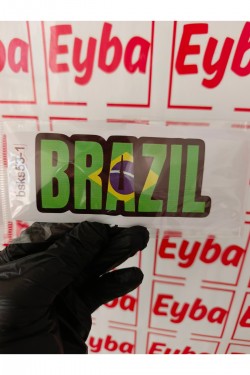 brazil 12x5 cm baskes renkli baskı sticker, bisiklet, karavan,otomobil,çocuk odası